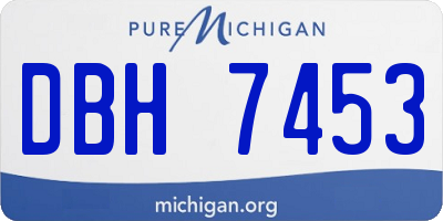 MI license plate DBH7453