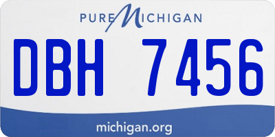 MI license plate DBH7456