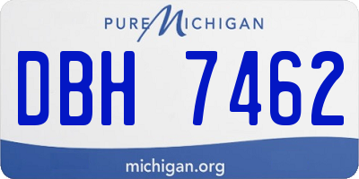 MI license plate DBH7462