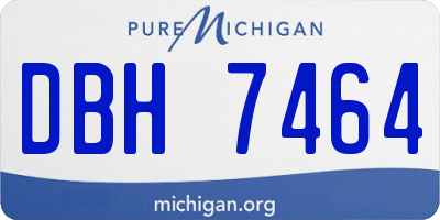 MI license plate DBH7464