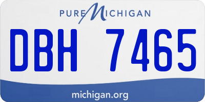 MI license plate DBH7465