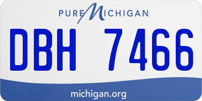 MI license plate DBH7466