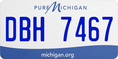 MI license plate DBH7467
