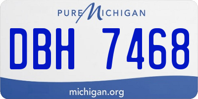 MI license plate DBH7468
