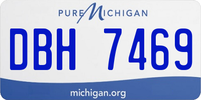 MI license plate DBH7469