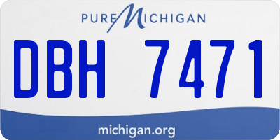 MI license plate DBH7471