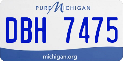 MI license plate DBH7475