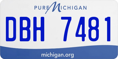 MI license plate DBH7481