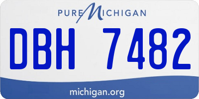 MI license plate DBH7482