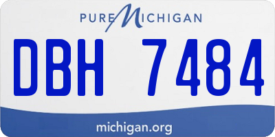 MI license plate DBH7484