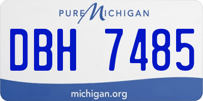 MI license plate DBH7485