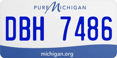 MI license plate DBH7486