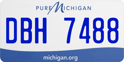 MI license plate DBH7488