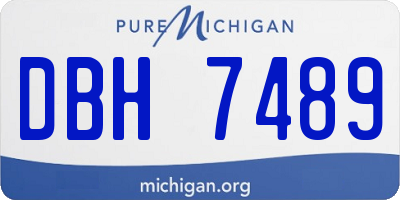 MI license plate DBH7489