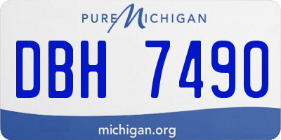MI license plate DBH7490