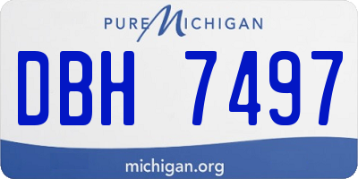 MI license plate DBH7497