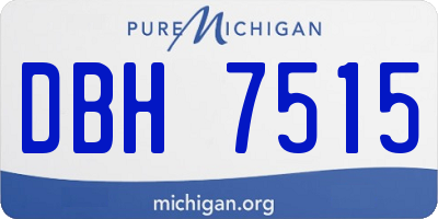 MI license plate DBH7515