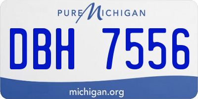 MI license plate DBH7556