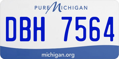 MI license plate DBH7564
