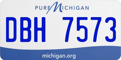 MI license plate DBH7573