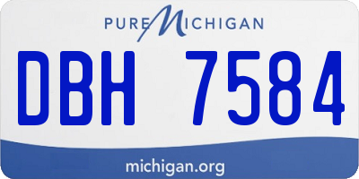 MI license plate DBH7584