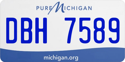 MI license plate DBH7589