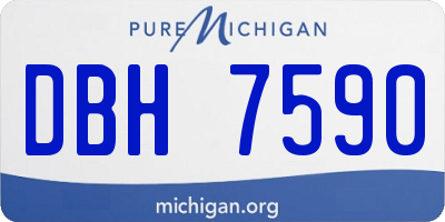 MI license plate DBH7590