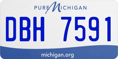 MI license plate DBH7591