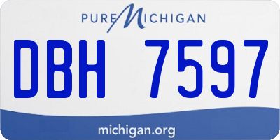 MI license plate DBH7597