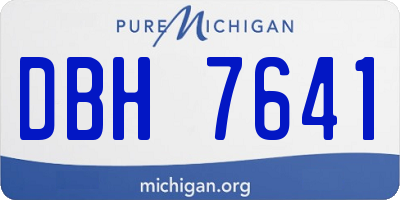 MI license plate DBH7641