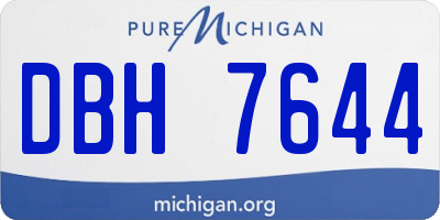 MI license plate DBH7644