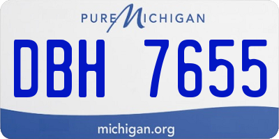 MI license plate DBH7655