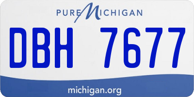 MI license plate DBH7677