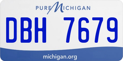 MI license plate DBH7679