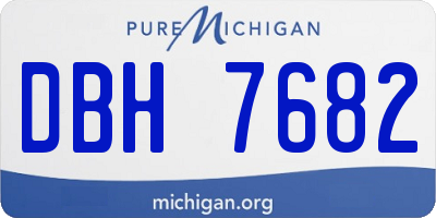 MI license plate DBH7682