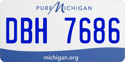 MI license plate DBH7686