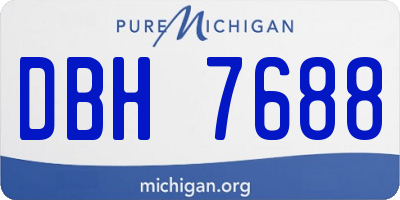 MI license plate DBH7688