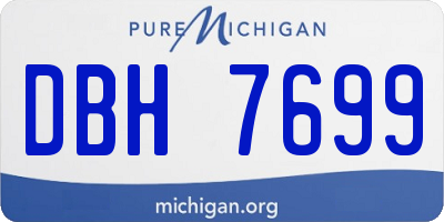 MI license plate DBH7699