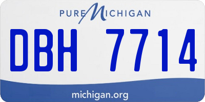 MI license plate DBH7714