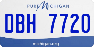 MI license plate DBH7720