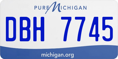 MI license plate DBH7745