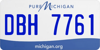 MI license plate DBH7761