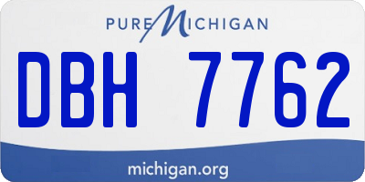 MI license plate DBH7762
