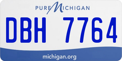 MI license plate DBH7764