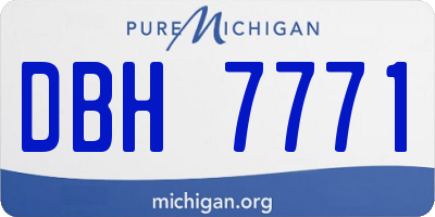 MI license plate DBH7771
