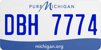 MI license plate DBH7774