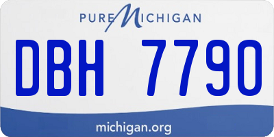 MI license plate DBH7790