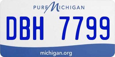 MI license plate DBH7799