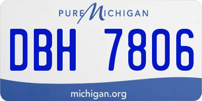 MI license plate DBH7806