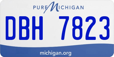 MI license plate DBH7823